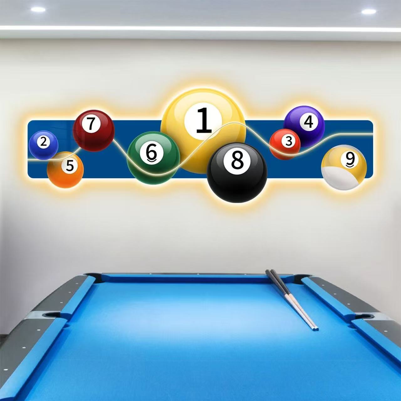 Hall Table Tennis - Peinture décorative lumineuse LED pour salle