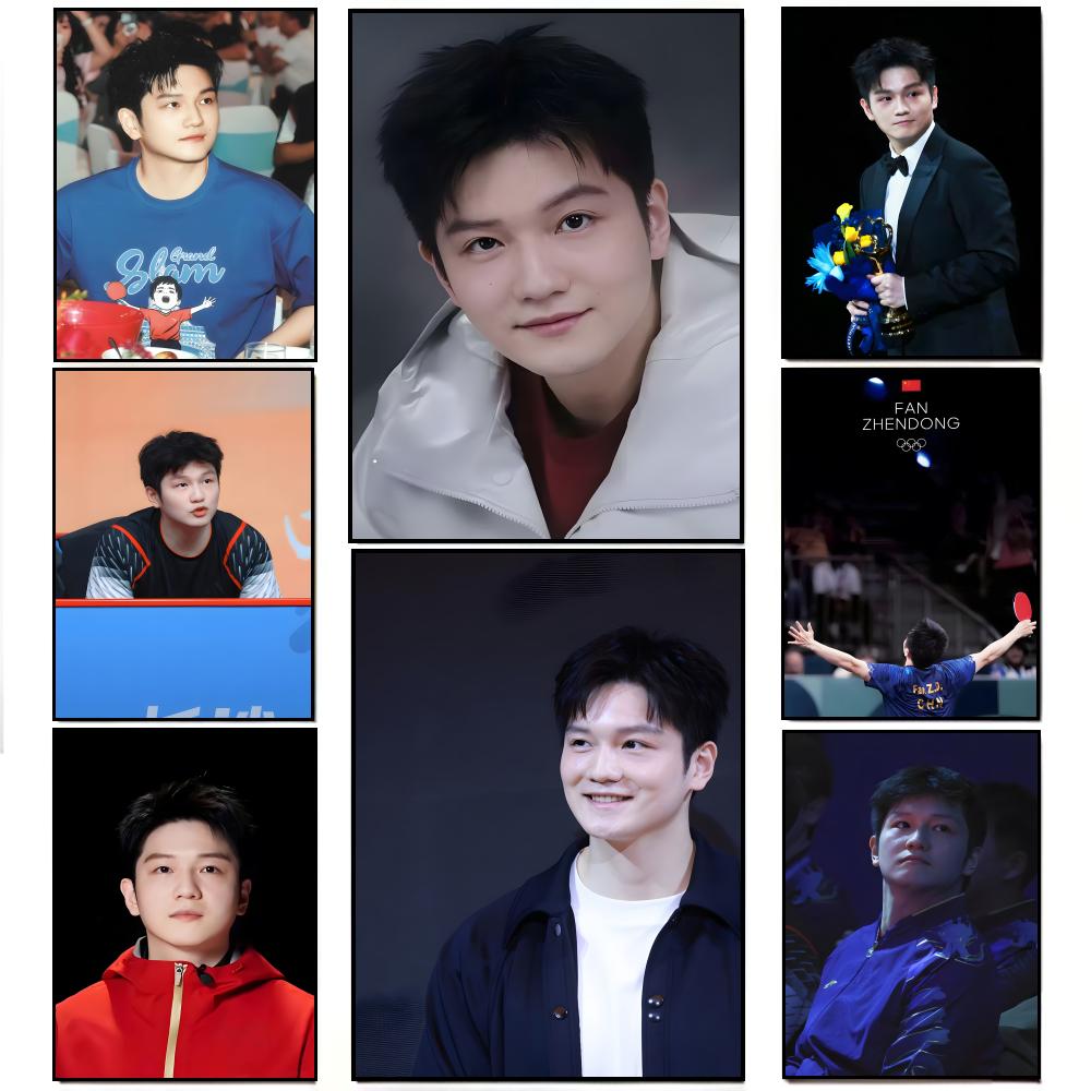 Table Tennis Zhendong - Affiche dynamique athlétique F-Fan Zhendong Champion